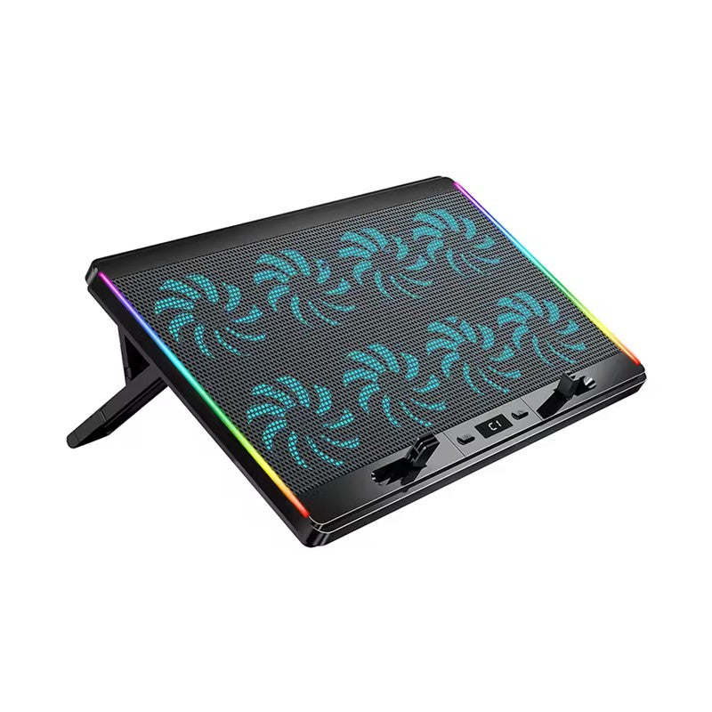 Gadgeton RGB Laptop Cooling Stand with 8 Fans & LED Screen, 2 USB Ports For Laptops up to 17 Gadgeton RGB Laptop Cooling Stand with 8 Fans & LED Screen, 2 USB Ports For Laptops up to 17